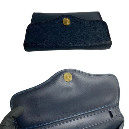 Christian Dior CD Logo Hardware Leather Shoulder Bag Pochette