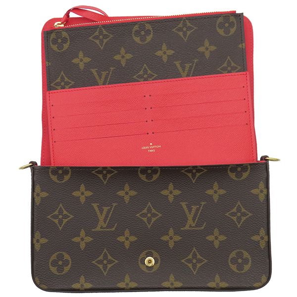Louis Vuitton Chain Wallet Pochette Felicie Monogram Canvas Monogram Gold