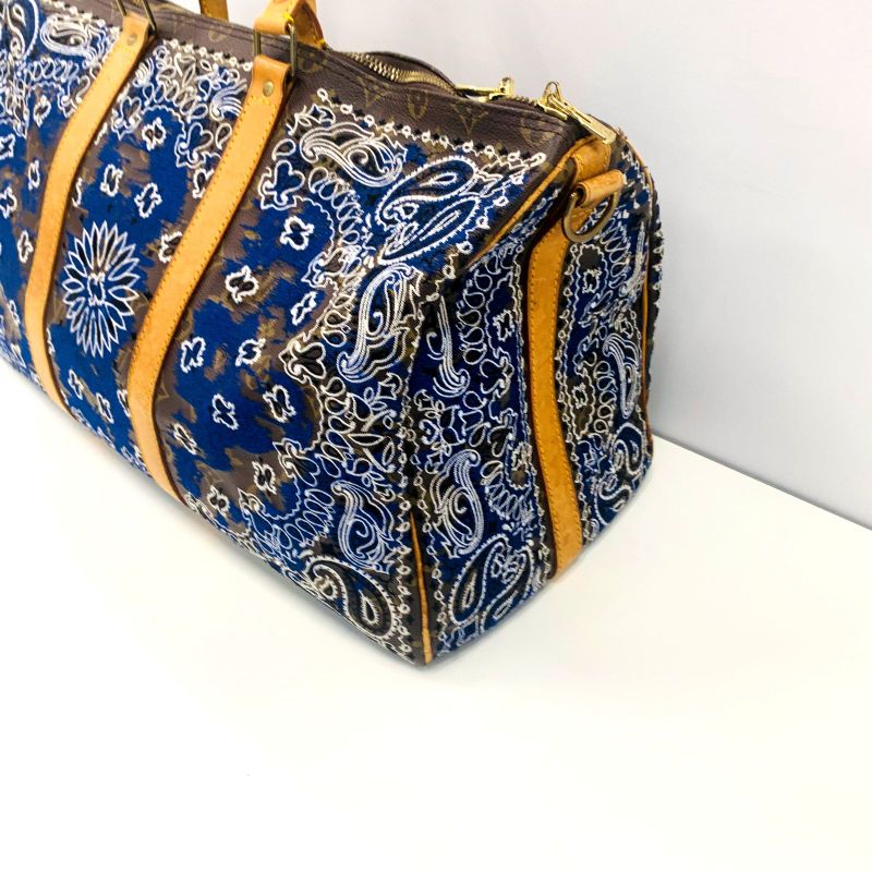 Louis Vuitton JAY AHR Lbandana BLUE Model Keepall : X0360