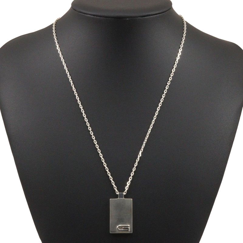 Gucci G Mark Plated Silver 925 Unisex 21.0g Necklace