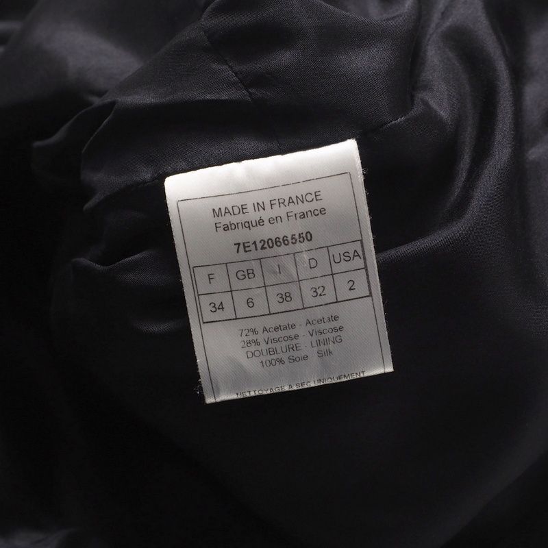 Christian DIOR Dress Size F34 Short Sleeves Dress Black Made In France