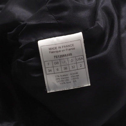 Christian DIOR Dress Size F34 Short Sleeves Dress Black Made In France