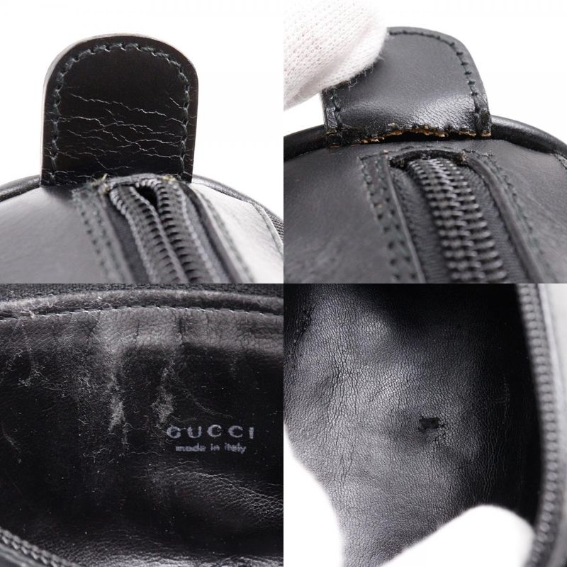 Gucci Bamboo Nylon Canvas Black Unisex Pouch