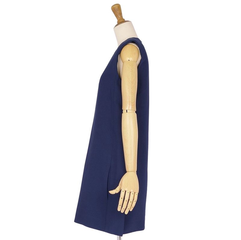 Celine Dress Phoebe Period Sleeveless Zip Up Top Women's 36 (S Equivalent) Navy