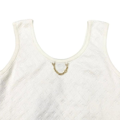 Louis Vuitton Tank Top Monogram Chain Rw221b Oj6 Fmkw73 XL Size White Red Louis