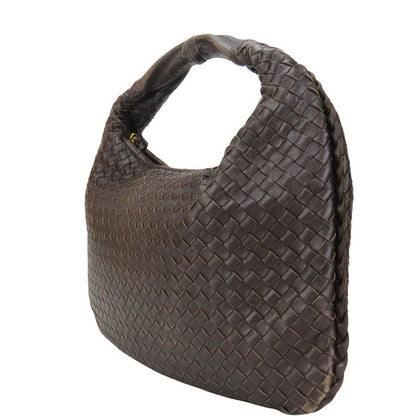 Bottega Veneta Shoulder Bag Intrecciato 115653 Lamb Skin Brown Shoulder One