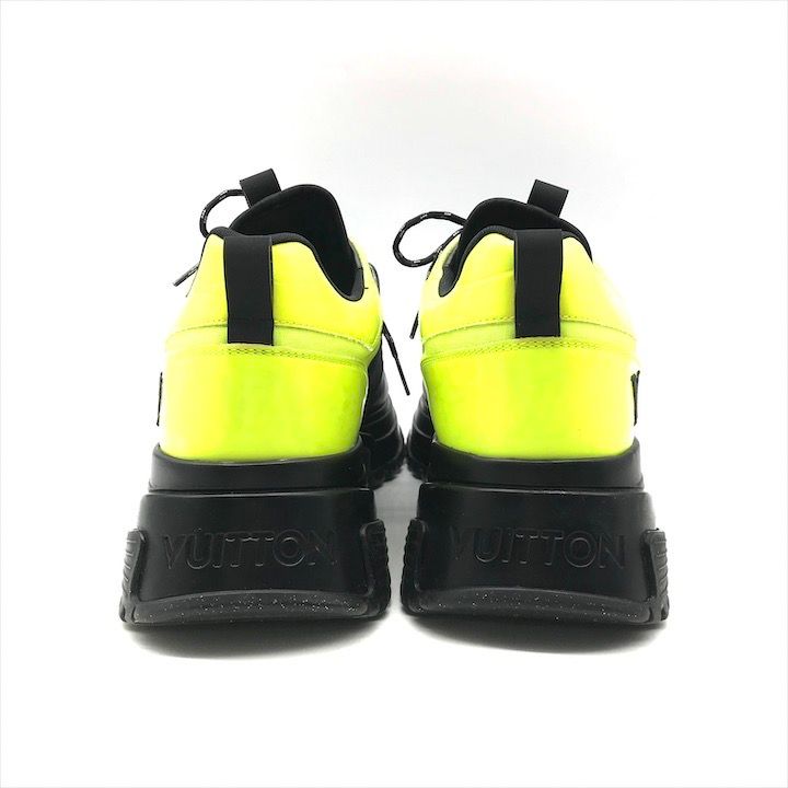 Louis Vuitton Run Away Pulse Line Sneakers Shoes Black Yellow