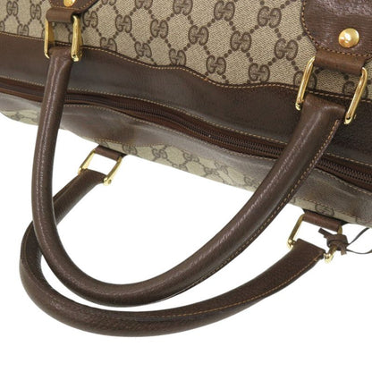 Gucci Old Gucci GG Plus Sherry Line 001 25 424 GG Supreme Brown Boston Bag 1092
