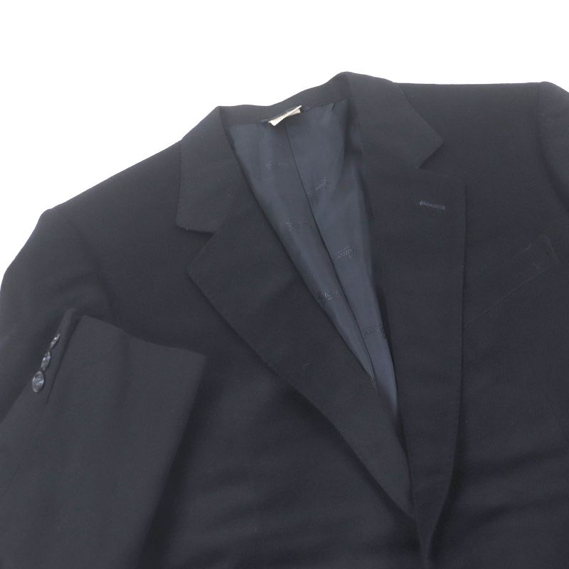 Gucci Vintage 100% Cashmere Single Tailored Jacket With Logo All Over The Back