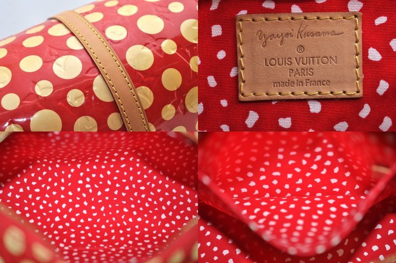 Louis Vuitton Vernis Dot Infinity Papillon Yayoi Kusama Handbag Red LV L2762
