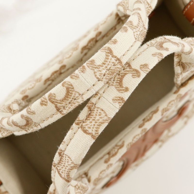 Celine Triomphe Small Cabas Tice 2WAY Shoulder 19916 2EZ6 01BC Canvas Beige