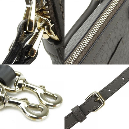 Gucci Handbag 449654 Micro Guccissima Leather Gray Gold Hardware 2WAY Shoulder