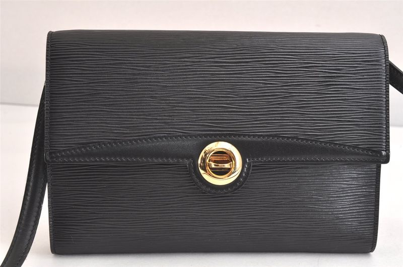 Louis Vuitton Epi Arche 2way Shoulder Clutch Bag Black M52572 LV 2613n