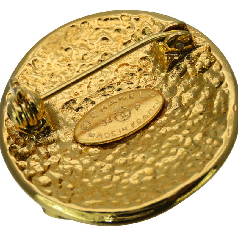 Chanel Brooch Coco Mark Metal Gold Plated Accessories For Women Ladies Chanel