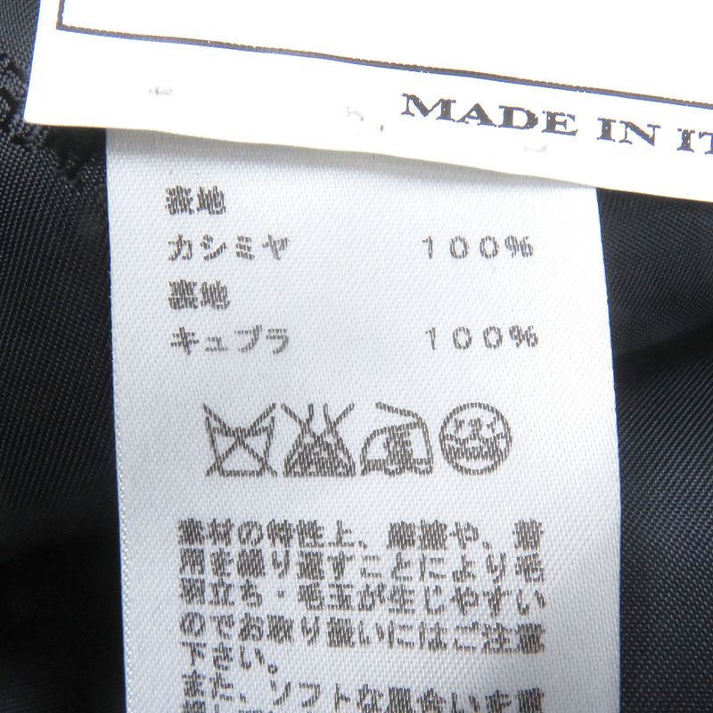 Hermes 100% Cashmere Window Pen Single Ancon Jacket Tailored Jacket Navy 46