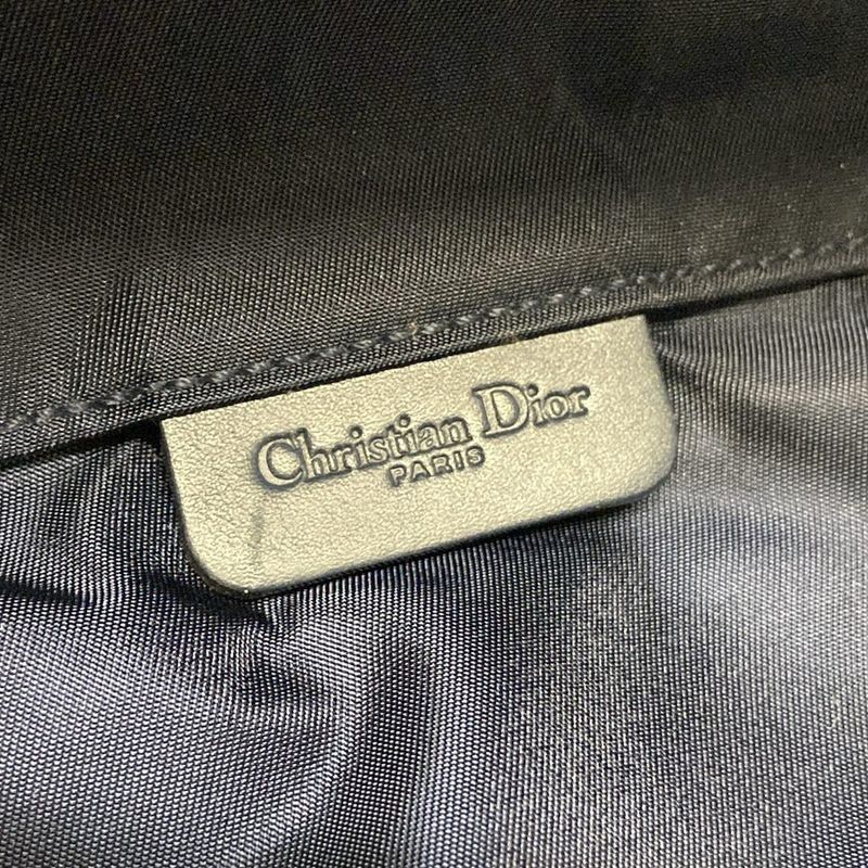 Dior/christian Dior Pouch Trotter Ivory X Dark Navy Leather