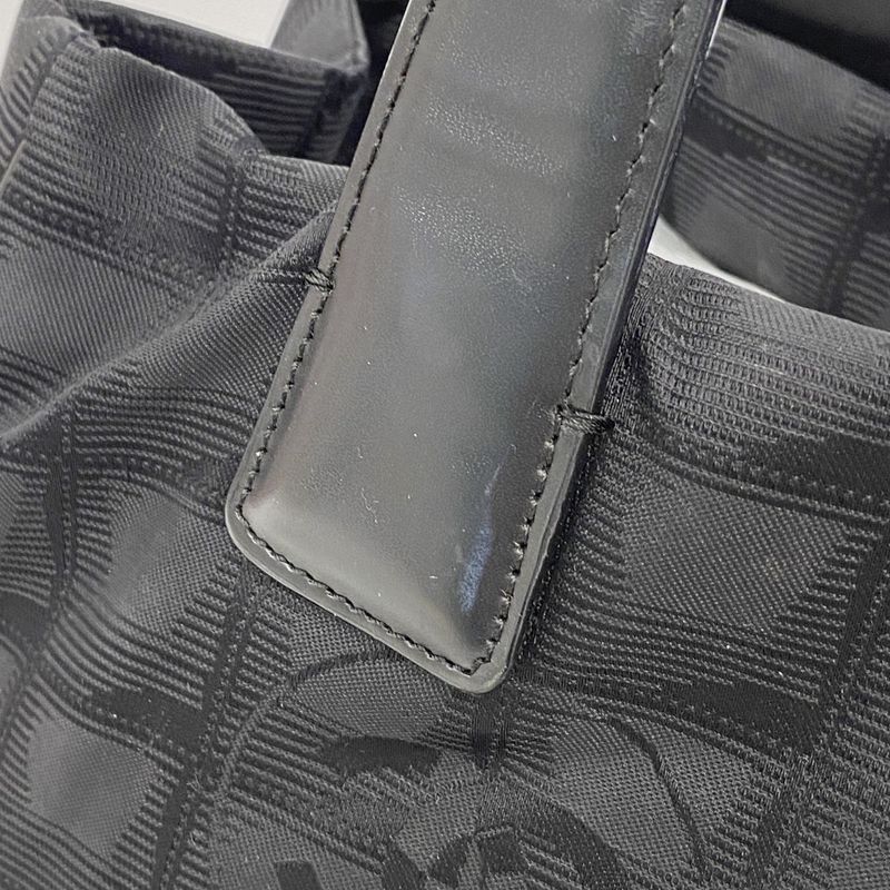 Chanel Tote New Travel Nylon Black Chien Pan Gold Hardware Women's