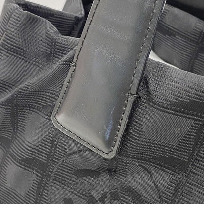 Chanel Tote New Travel Nylon Black Chien Pan Gold Hardware Women's