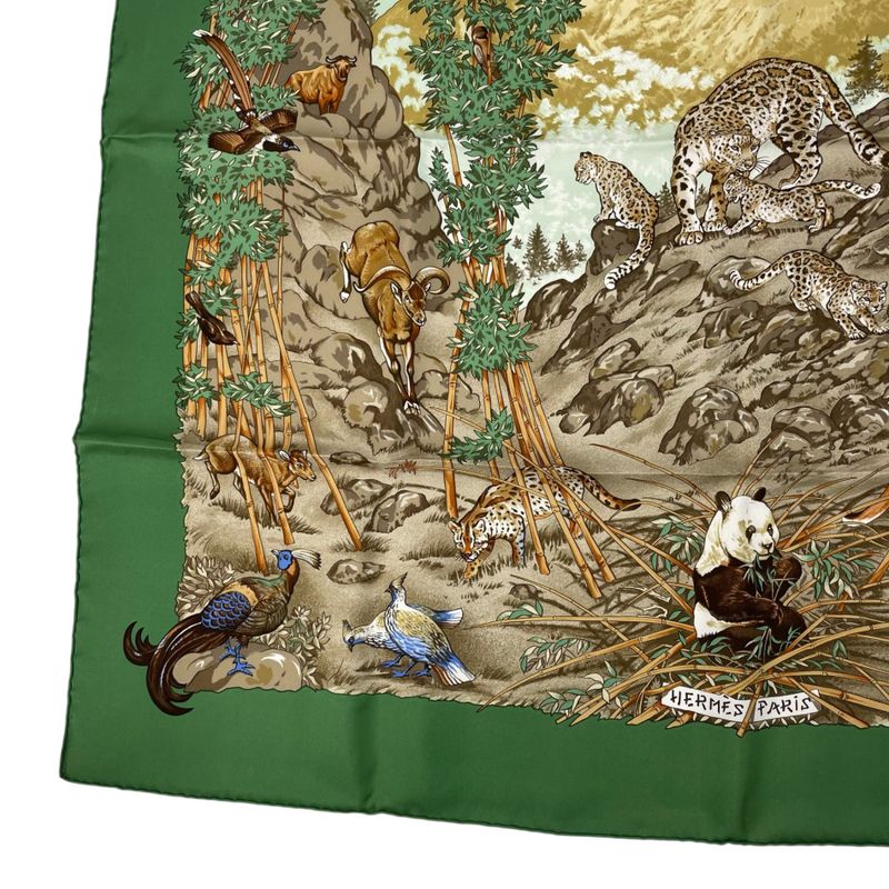 Hermes Scarf Carre 90 Silk Sichuan Green With Box