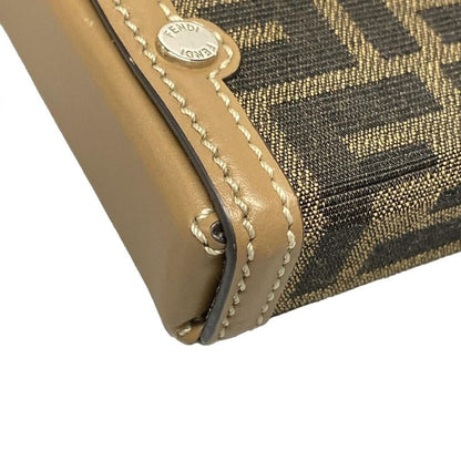 Fendi Shoulder Bag Baguette Soft Trunk Phone Pouch 7as139 Brown And Black Phone