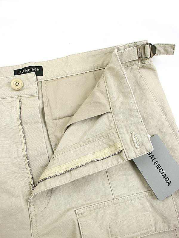 Balenciaga 23aw Flared Cargo Pants Flared Cargo Long Pants 768810 Tkp27 Beige L