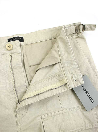 Balenciaga 23aw Flared Cargo Pants Flared Cargo Long Pants 768810 Tkp27 Beige L