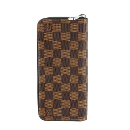 Louis Vuitton Damier Zippy Wallet Vertical Round Zipper Long Wallet Ebène