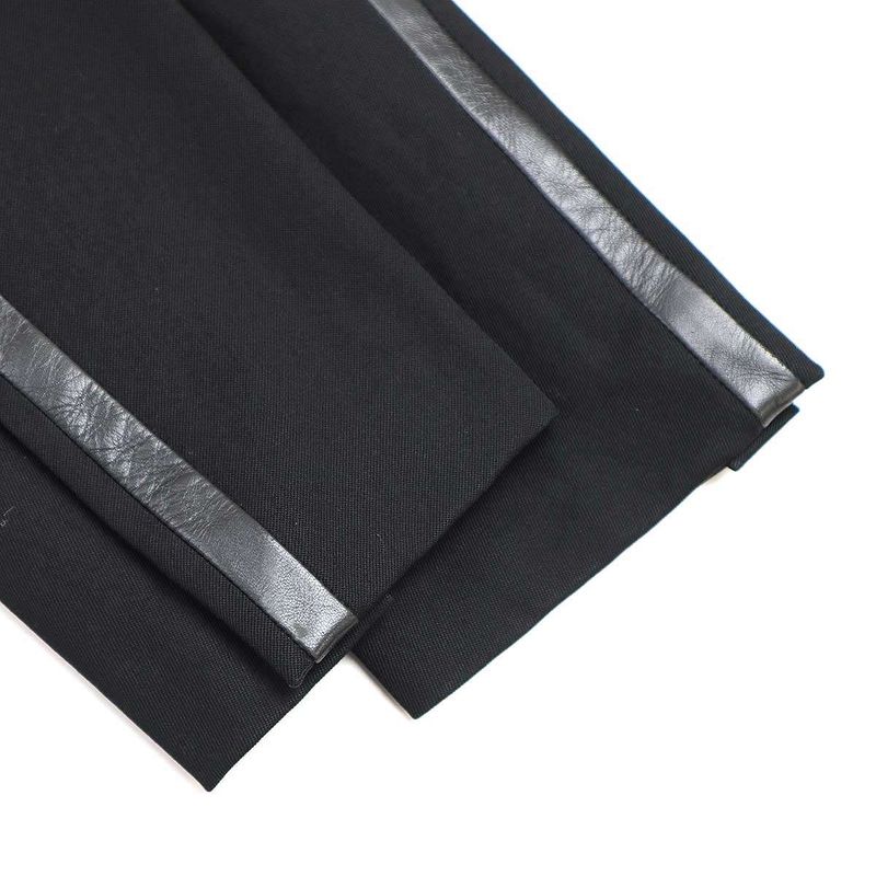 Dior Homme Dior Homme 2002aw Reflection Leather Trimmed Wool Long Jacket