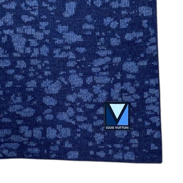 Louis Vuitton M75571 Scarf Stole Wool Navy Blue Louis Vuitton Genuine Quality