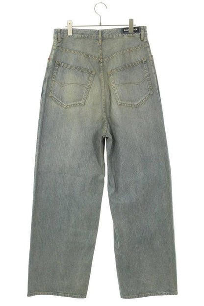 Balenciaga 23AW 745213 Tpw53 Washed Baggy Denim Pants Men's XS