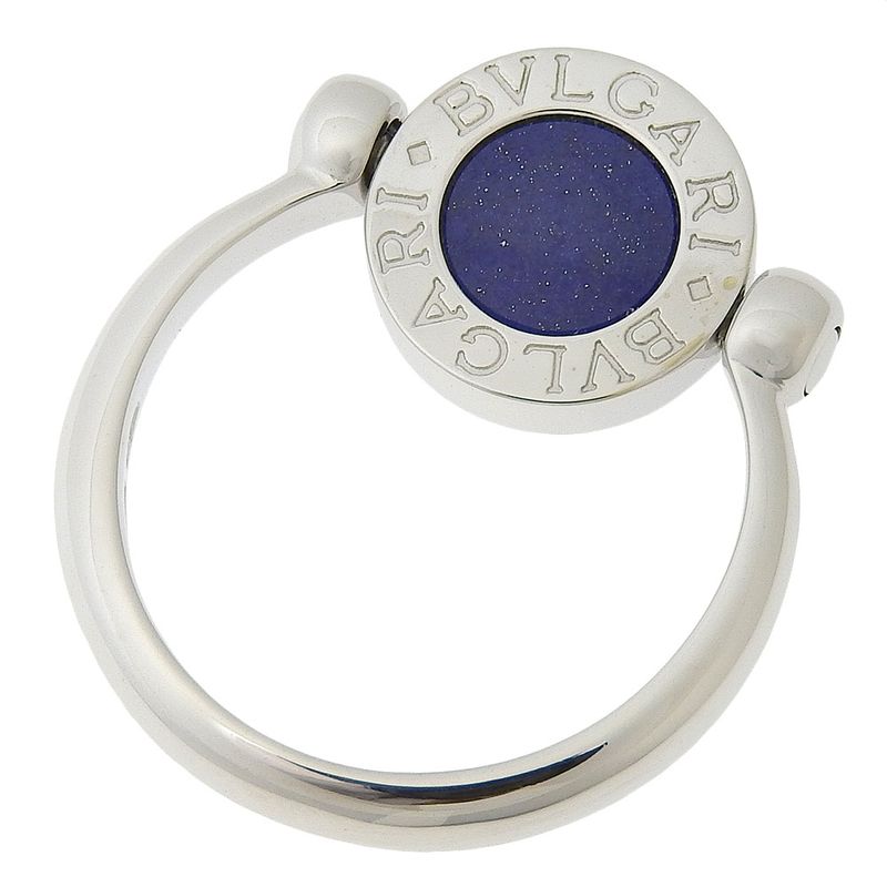 Bvlgari Bulgari Flip 18kwhite Gold × Lapis Lazuli × Diamonds #10.5 Ladies 6.3g