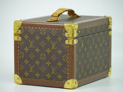 Authentic Louis Vuitton LV Bois Flacon Monogram Makeup Box Vanity Case Brown