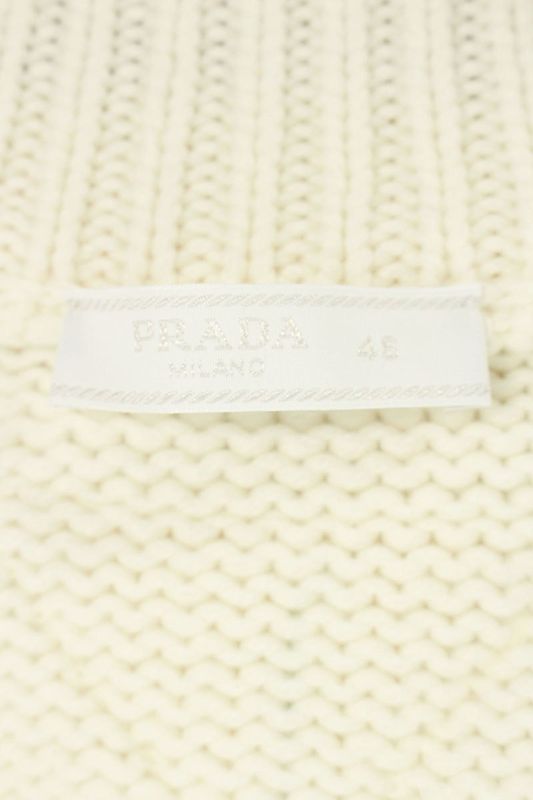 Prada Umb701 V-neck Low Gauge Cashmere Knit Men's 46