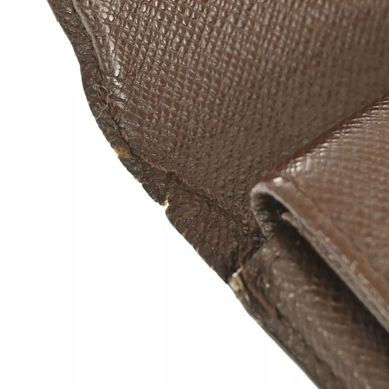 Louis Vuitton Long Wallet Damier Ebène Portefeuille International 09bs120