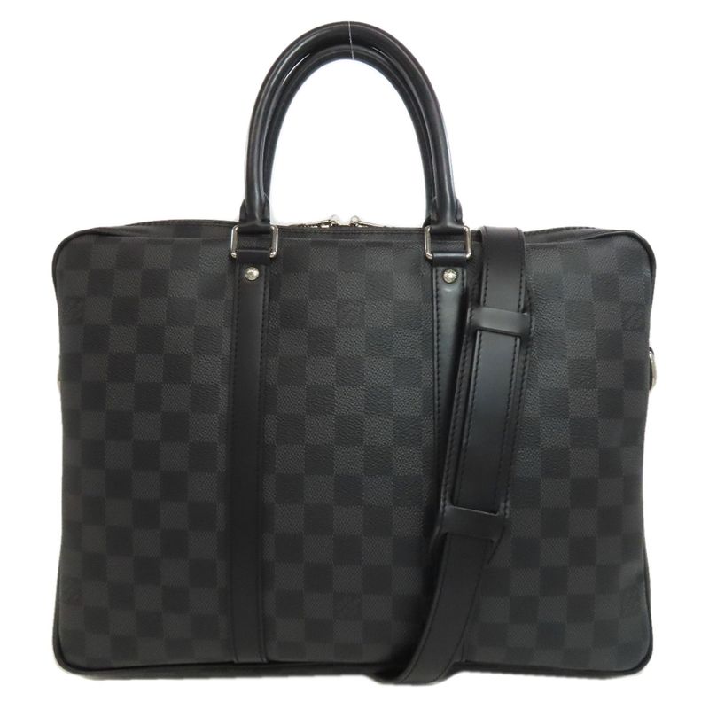 Louis Vuitton N41478 Porte Documents Voyage PM Business Bag Damier Canvas Men's