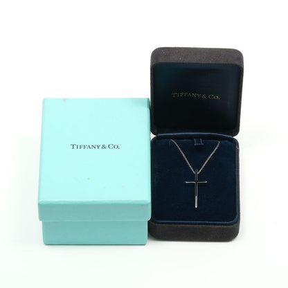 Tiffany & Co Metro Cross 18kwhite Gold Ladies 5.5g Necklace