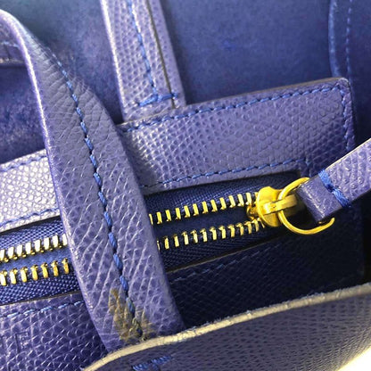 Celine Vertical Cabas Small Bicolor 2-Way Tote Bag Blue and Camel