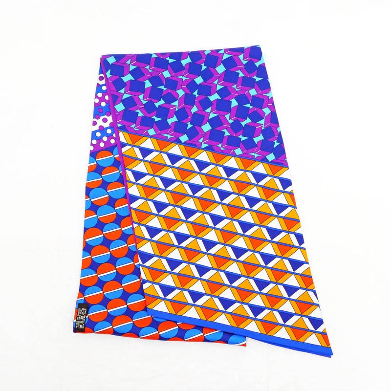 Hermes Maxi Twili Exlibris Purple Blue Orange Purple Silk Scarf