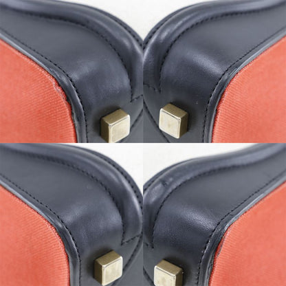 Celine Luggage Micro Shopper Tricolor 167792 Calf And Canvas Black Ladies