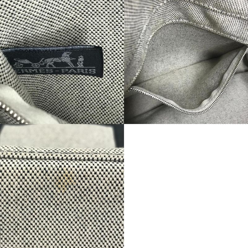 Hermes Handbag Sac Arne MM Sac Arne MM Toile Ash Black