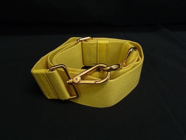 Prada Canvas Bag Shoulder Strap Crossbody Women's Yellow Bk7596