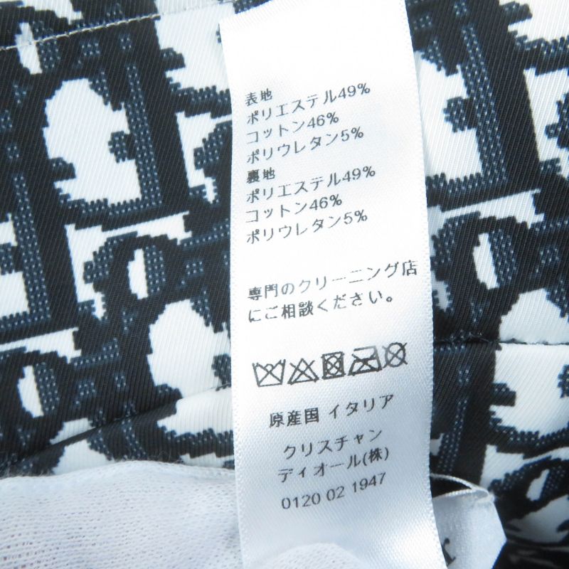 Christian DIOR 22SS 22vic923i130 Polyester Cotton Check Oblique Bucket Hat Navy