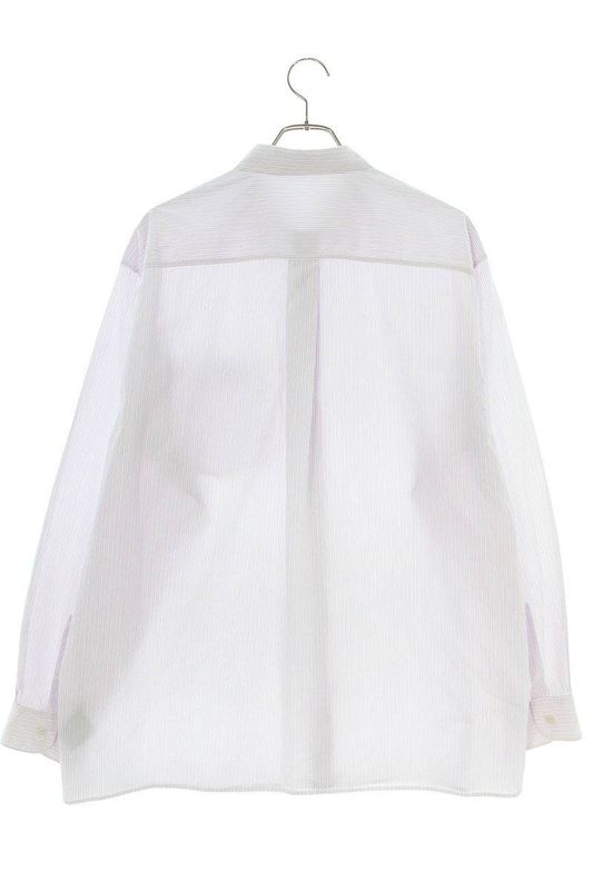 Dior 22AW 243c551a5658 Logo Embroidered Striped Long Sleeve Shirt Men 39