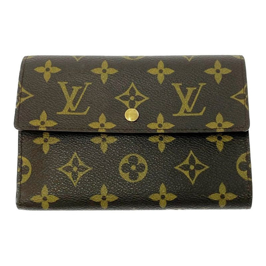 Louis Vuitton M61202 Monogram PVC Porte-Tresor Etui Papier Brown 304014 Trifold