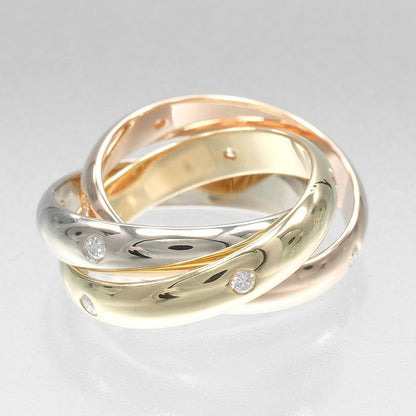 Cartier Trinity 3.5mm (0.14in) Band 18K Gold (YG X PG X WG) X 15P Diamonds #7