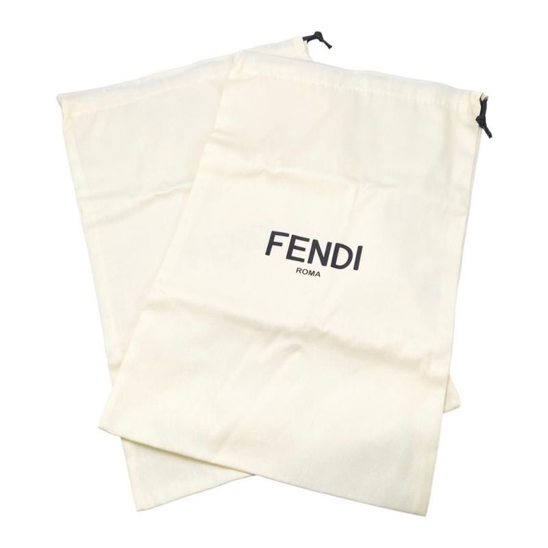 Fendi Sneakers 7e1555 6 Size Ff Logo Rubber Mesh Black Fendi