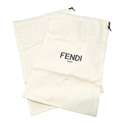 Fendi Sneakers 7e1555 6 Size Ff Logo Rubber Mesh Black Fendi