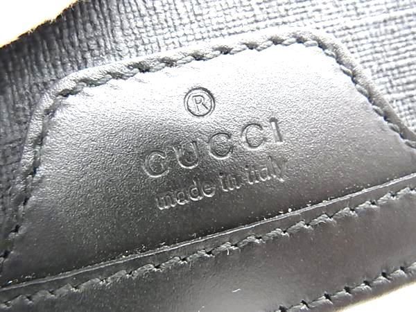 Gucci 365470 GG Pattern Pvc×leather Fold Wallet Coin Purse Wallet Black As8176