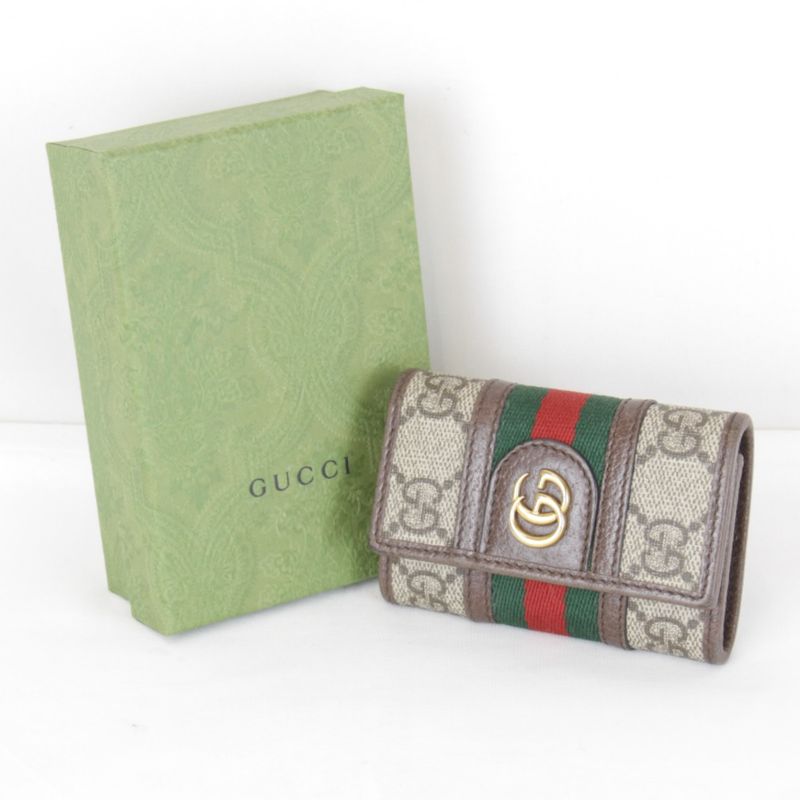 Gucci Sherry Line 6-ribbon Key Case 6037321147 Key Case GG Supreme Canvas