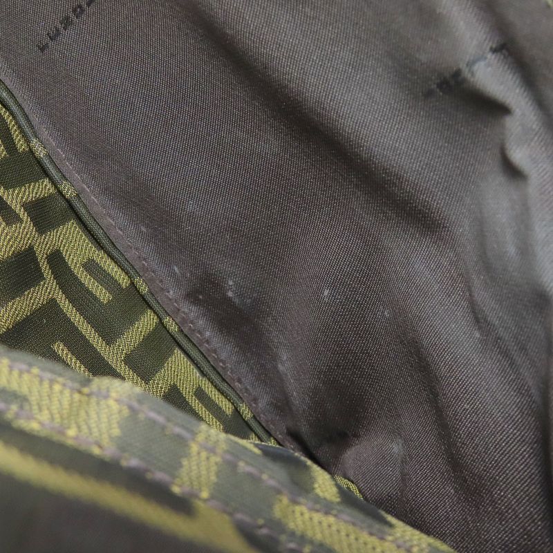 Fendi Zucca Pattern Handbag Canvas Leather Women